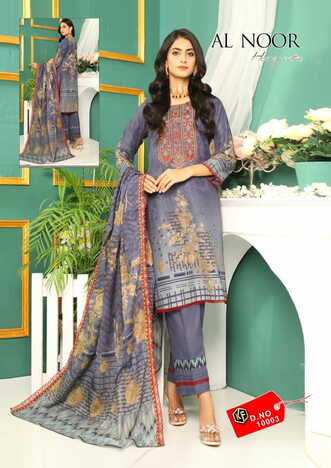 KEVAL FAB AL NOOR COTTON PRINTED KARACHI SUITS CATALOGUE