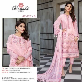 RAMSHA PRESENT R 426 NX GEORGETTE PAKISTANI SALWAR KAMEEZ