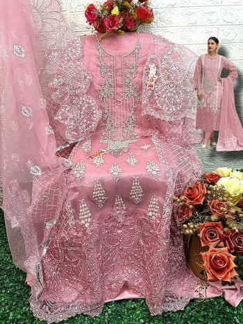 FEPIC ROSEMEEN C 1293 ORGANZA PAKISTANI SUITS AT SURAT