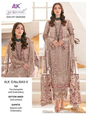 AL KHUSHBU 3043 HIT DESIGNS GEORGETTE PAKISTANI SUITS SURAT