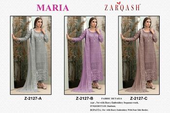 ZARQASH MARIA Z 2127 EMBROIDERERY UNSTITCH SUITS