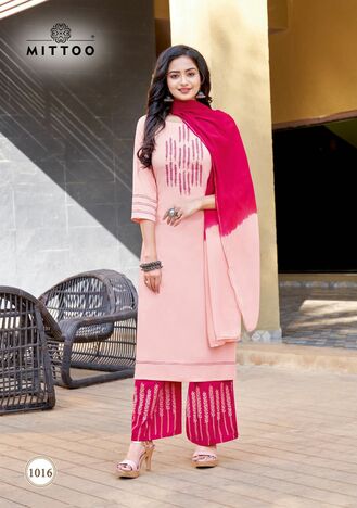 MITTOO SAARA VOL 2 KURTI PANT WITH DUPATTA WHOLESALER SURAT