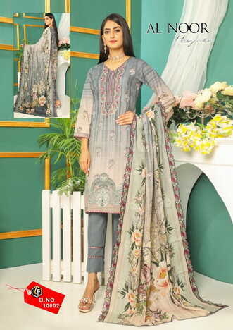 KEVAL FAB AL NOOR COTTON PRINTED KARACHI SUITS CATALOGUE