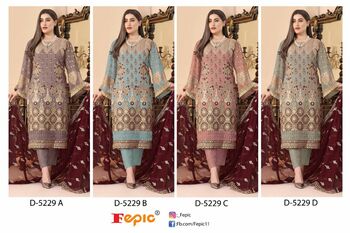 FEPIC ROSEMEEN D 5229 COLOURS GEORGETTE PAKISTANI SUITS SURAT