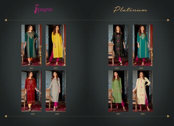 PSYNA PLATINUM VOL 4 GOLD PRINT KURTIS CATALOGUE