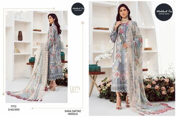 MEHBOOB TEX SANA SAFINAZ NEEDLE LAWN COTTON PRINT PAKISTANI SUITS SURAT