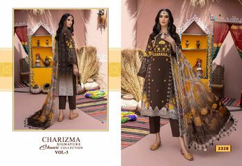 SHREE FABS CHARIZMA SIGNATURE CHUNRI COLLECTION VOL 3 2322 TO 2328 SERIES PAKISTANI SUITS