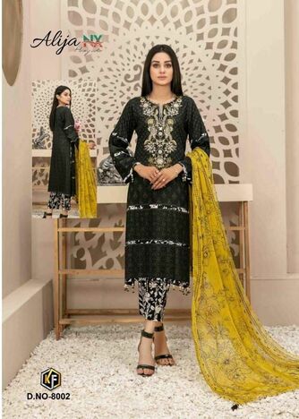 KEVAL FAB ALIJA NX HEAVY COTTON KARACHI PRINTED SUITS CATALOGUE