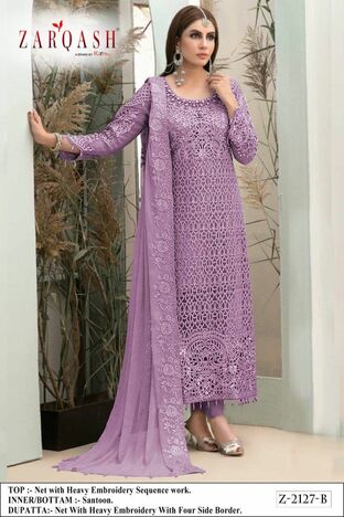 ZARQASH MARIA Z 2127 EMBROIDERERY UNSTITCH SUITS