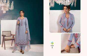 VINAY SILKINA ROYAL CREPE VOL 40 DIGITAL PRINT EMBROIDERY SUITS NEW CATALOGUE