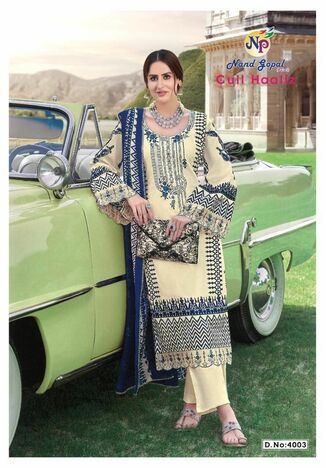 NAND GOPAL GULL HAAFIZ VOL 4 KARACHI COTTON SUITS WHOLESALER JETPUR