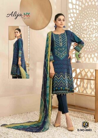 KEVAL FAB ALIJA NX HEAVY COTTON KARACHI PRINTED SUITS CATALOGUE