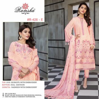 RAMSHA PRESENT R 426 NX GEORGETTE PAKISTANI SALWAR KAMEEZ