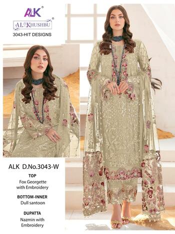 AL KHUSHBU 3043 HIT DESIGNS GEORGETTE PAKISTANI SUITS SURAT