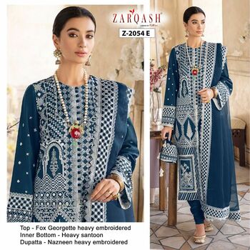 ZARQASH WISTERIA Z 2054 A TO Z 2054 E LAWN COTTON PAKISTANI SUITS NEW CATALOGUE