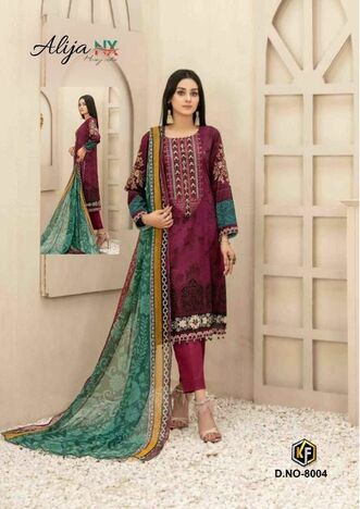 KEVAL FAB ALIJA NX HEAVY COTTON KARACHI PRINTED SUITS CATALOGUE