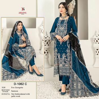 DEEPSY SUITS 1062 SERIES GEORGETTE EMBROIDERY PAKISTANI SUITS