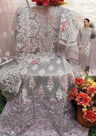 FEPIC ROSEMEEN C 1293 ORGANZA PAKISTANI SUITS AT SURAT