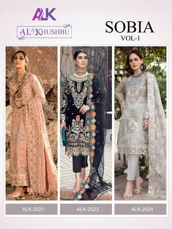 AL KHUSHBU SOBIA VOL 1 GEORGETTE PAKISTANI SALWAR KAMEEZ NEW CATALOGUE