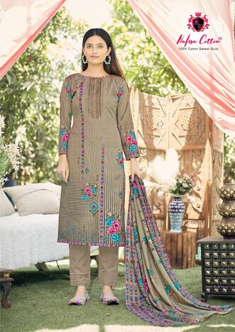 NAFISA COTTON ESRA KARACHI SUITS VOL 3 COTTON DIGITAL PRINT SUITS WHOLESALER