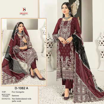 DEEPSY SUITS 1062 SERIES GEORGETTE EMBROIDERY PAKISTANI SUITS