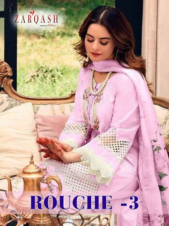 ZARQASH ROUCHE VOL 3 2051A TO 2051D PAKISTANI SUITS WHOLESALER SURAT