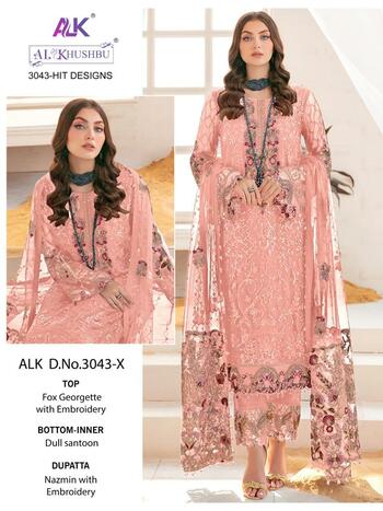 AL KHUSHBU 3043 HIT DESIGNS GEORGETTE PAKISTANI SUITS SURAT