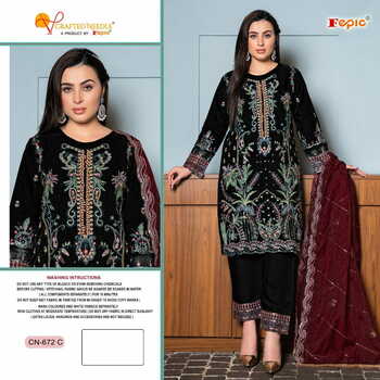 FEPIC CRAFTED NEEDLE 672 SERIES KURTI PANT WITH DUPATTA LATEST CATALOGUE