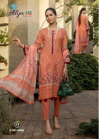 KEVAL FAB ALIJA NX HEAVY COTTON KARACHI PRINTED SUITS CATALOGUE