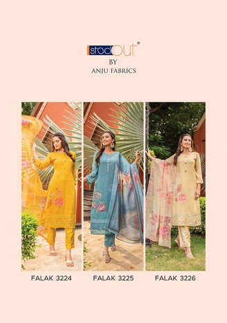 ANJU FABRICS FALAK VOL 3 HANDWORK KURTIS MANUFACTURING PRICE