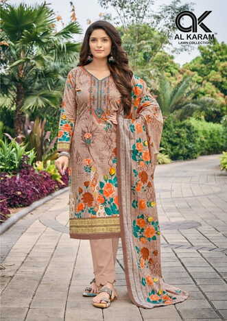 AL KARAM BURAQ SELF EMBROIDARY WORK KARACHI SUITS AT BEST PRICE