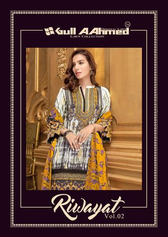 GULL AAHMED RIWAYAT VOL 2 LAWN COLLECTION 2022