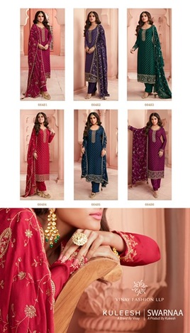 VINAY KULEESH SWARNAA EMBROIDERY SALWAR KAMEEZ  WHOLESALER