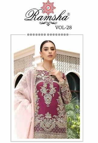 RAMSHA VOL 28 PAKISTANI SALWAR KAMEEZ LATEST COLLECTION