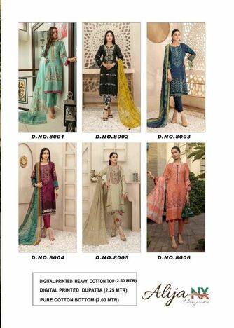 KEVAL FAB ALIJA NX HEAVY COTTON KARACHI PRINTED SUITS CATALOGUE