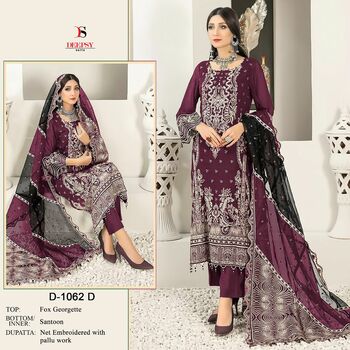 DEEPSY SUITS 1062 SERIES GEORGETTE EMBROIDERY PAKISTANI SUITS