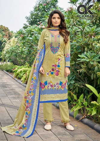 AL KARAM BURAQ SELF EMBROIDARY WORK KARACHI SUITS AT BEST PRICE