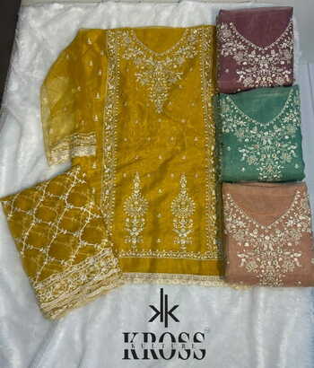 KROSS KULTURE KK 13 ORGANZA PAKISTANI SALWAR SUITS