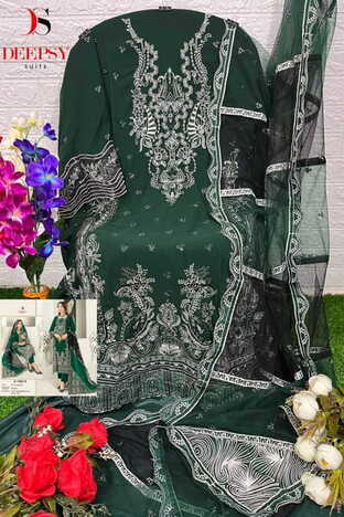 DEEPSY SUITS 1062 SERIES GEORGETTE EMBROIDERY PAKISTANI SUITS