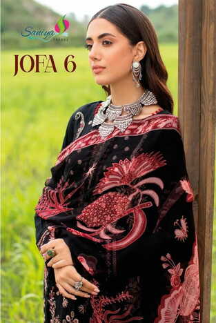 SANIYA TRENDZ JOFA VOL 6 CAMBRIC EMBROIDERY PAKISTANI SUITS