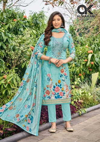 AL KARAM BURAQ SELF EMBROIDARY WORK KARACHI SUITS AT BEST PRICE