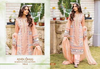 SHREE FABS ADAN LIBAAS SCHIFFLI COLLECTION VOL 8 PAKISTANI SUITS WHOLESALER