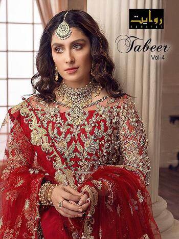 RAWAYAT TABEER VOL 4 PAKISTANI SUITS AT WHOLESALE