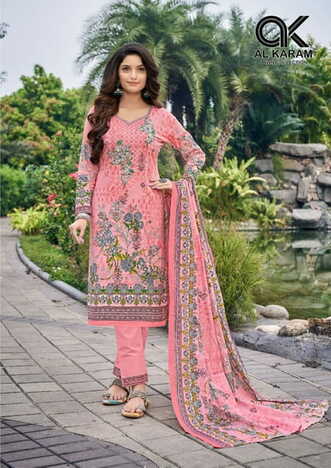 AL KARAM BURAQ SELF EMBROIDARY WORK KARACHI SUITS AT BEST PRICE