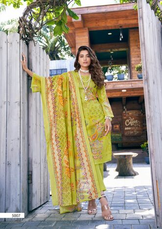 YASHIKA TRENDS BIN SAEED MAHNOOR VOL 5 LAWN KARACHI SUITS MANUFACTURER SURAT