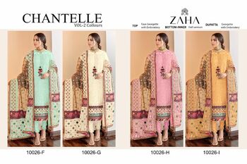 ZAHA CHANTEELLE VOL 2 COLOURS GEORGETTE PAKISTANI SUITS LATEST CATALOGUE