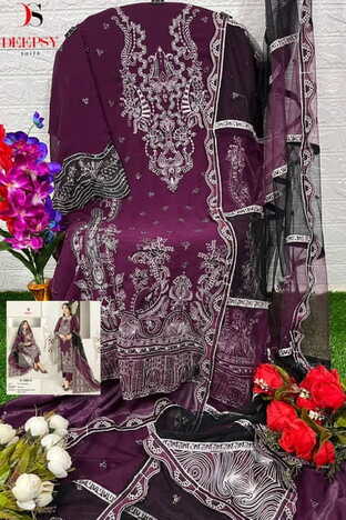 DEEPSY SUITS 1062 SERIES GEORGETTE EMBROIDERY PAKISTANI SUITS