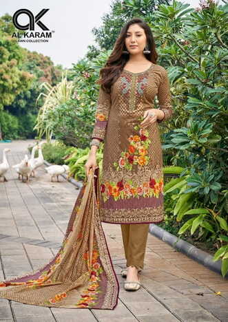 AL KARAM BURAQ SELF EMBROIDARY WORK KARACHI SUITS AT BEST PRICE