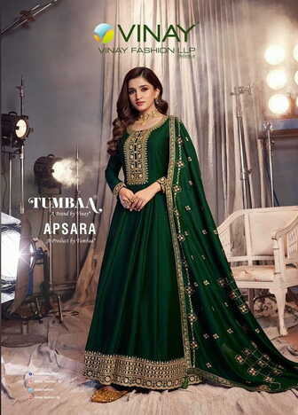 VINAY TUMBAA APSARA SILK GEORGETTE EMBROIDERY SUITS CATALOGUE