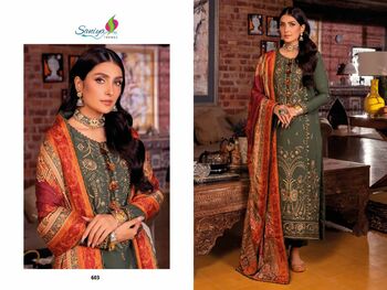 SANIYA TRENDZ JOFA VOL 6 CAMBRIC EMBROIDERY PAKISTANI SUITS